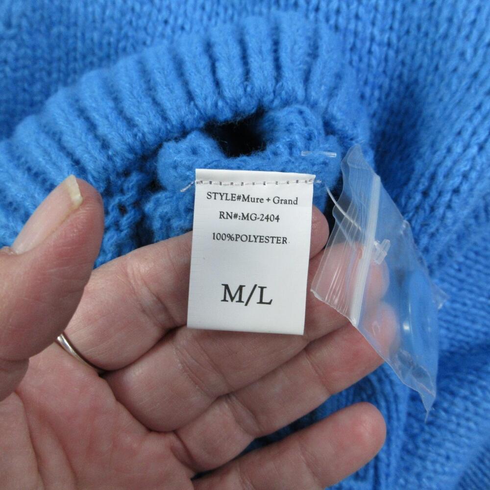 Mure+Grand Sweater Girls M/L Blue You're A Reel Catch Puff Cardigan Lobster NWT - Picture 12 of 16